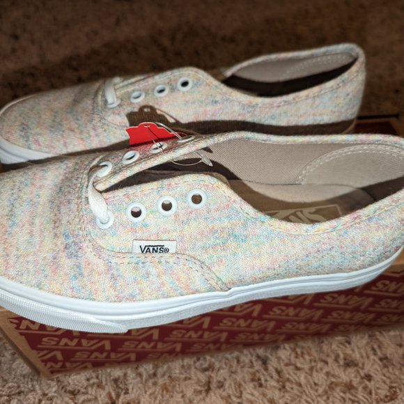 Vans Authentic Grey Rainbow Jersey Multi Color Tie Dye Womens Size 7 - Picture 1 of 6